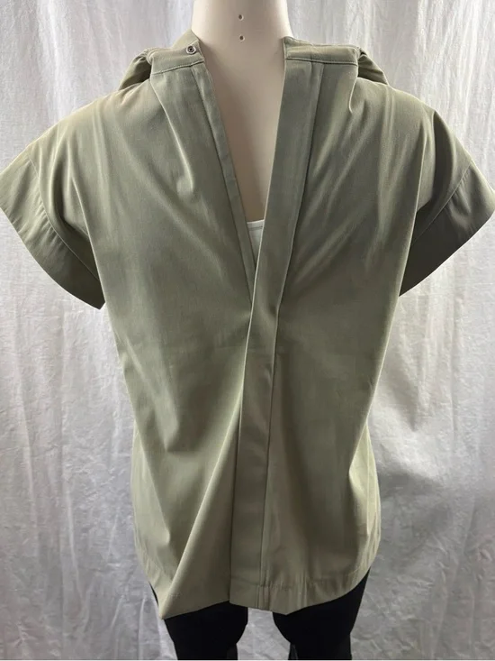 COS Cape Layer Jersey Top in Olive Green S - Picture 8 of 11